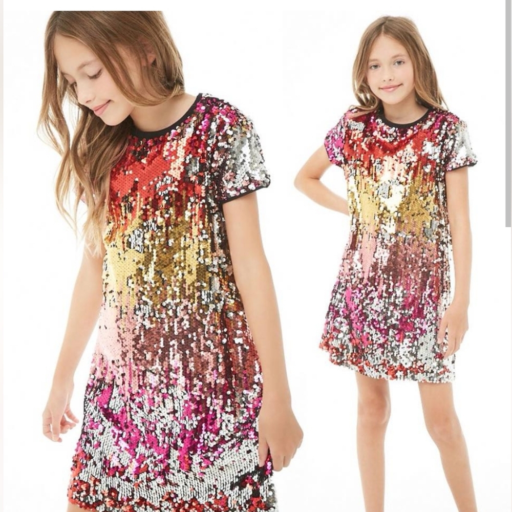 Forever 21 Sequin Dress Size 11/12 Girl's Sequin Dress Party Event